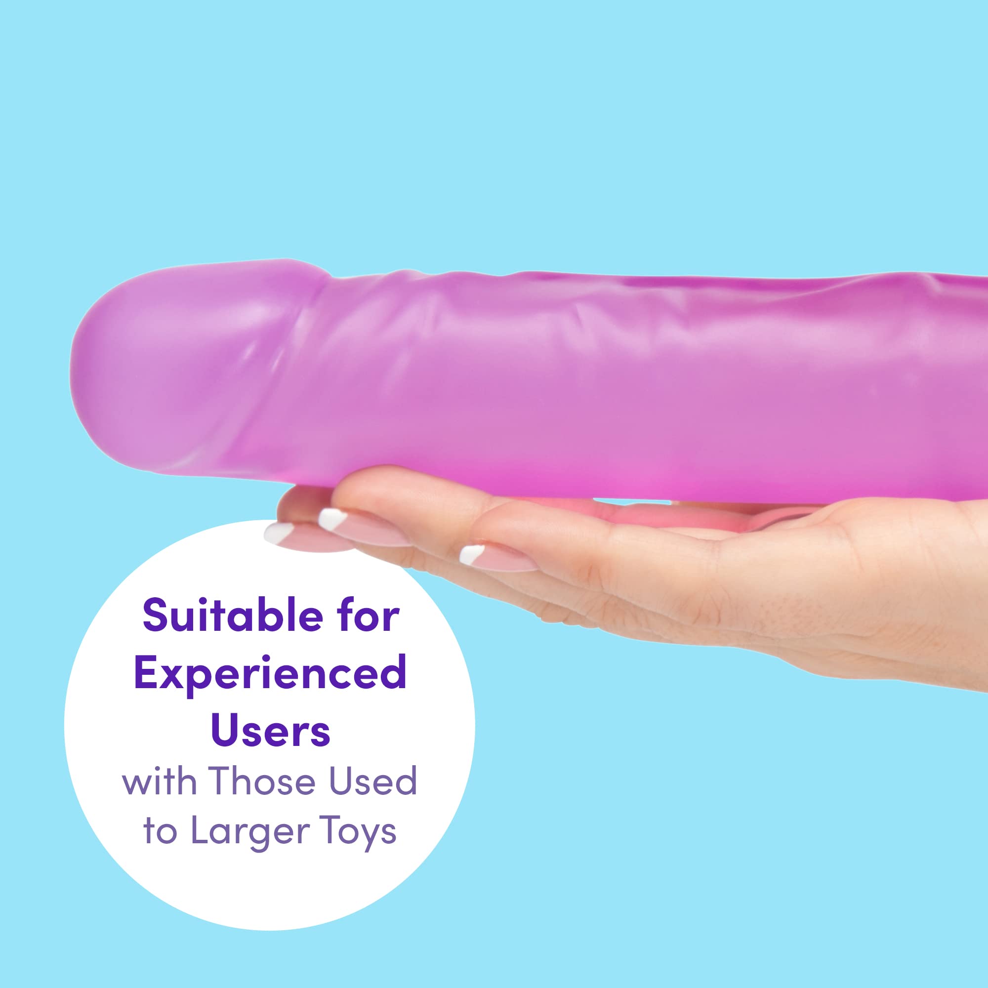 Lovehoney Realistic Dildo - 7 Inch with Suction Cup - Girthy Dildo for Women - Thick, Firm but Flexible - Harness Compatible Strap On - Adult Sex Toy - Waterproof - Clear