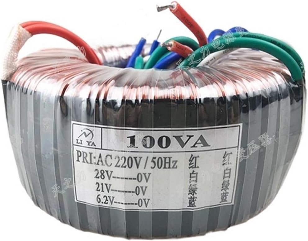 100w toroidal 220V to 28V21V6.2V Power Amplifier Isolated Single-Phase Power Audio Power Supply(Transformer)