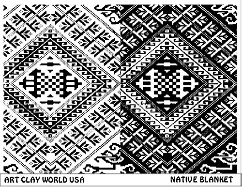 Art Clay World USA Low Relief Texture Plate Native Blanket Design - 1 Pc.