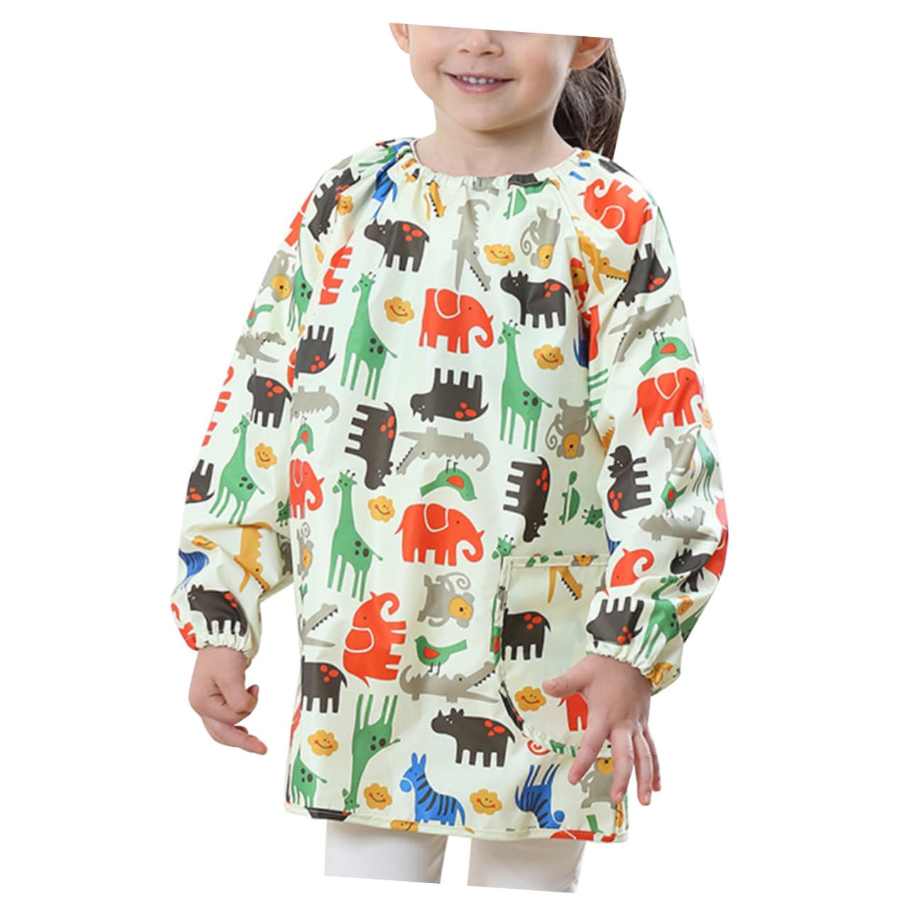 VICASKY Tablier Peinture Imperméable Garçon Fille S Blouse Art à Manches Longues Jaune Protection Taches pour Activités et Dessin