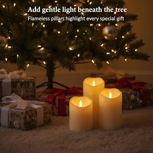 Miniatura 135 de Angelloong Velas parpadeantes de cristal transparente, sin llama, funcionan con control remoto y baterías, velas LED con temporizador, románticas