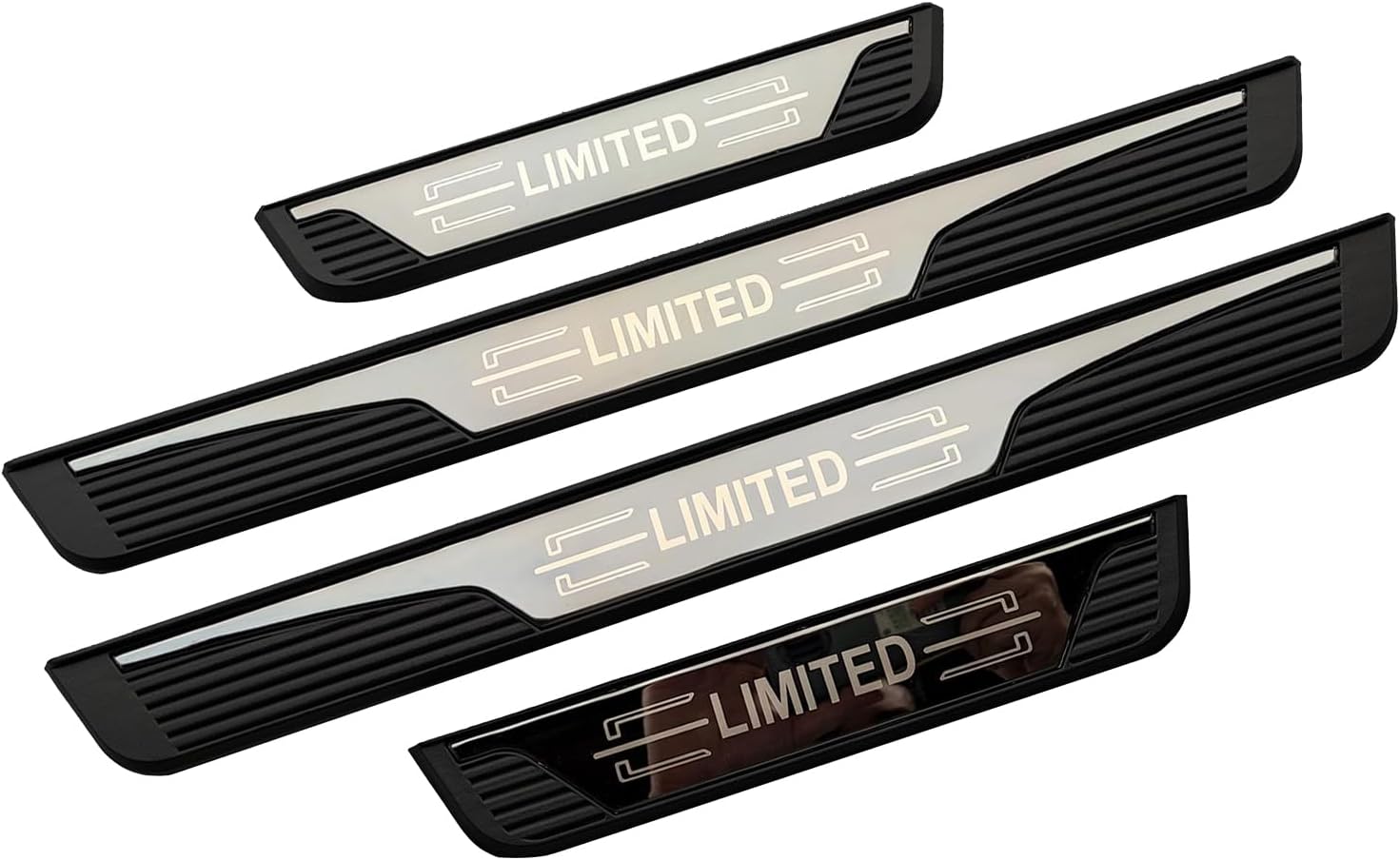 Door Sill Protector for Ford puma, Steel with Plastic Kick Panel Door Entry Guard Scuff Plates Accessories