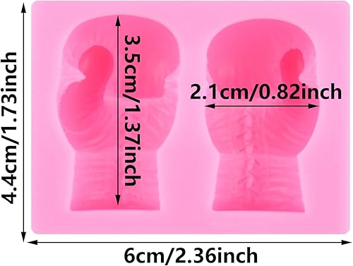 Miniatura 2 de Molde de silicona para deportes de boxeo, para guante, fondant, para decoración de pasteles, decoración de cupcakes, azúcar, manualidades, caramelo,