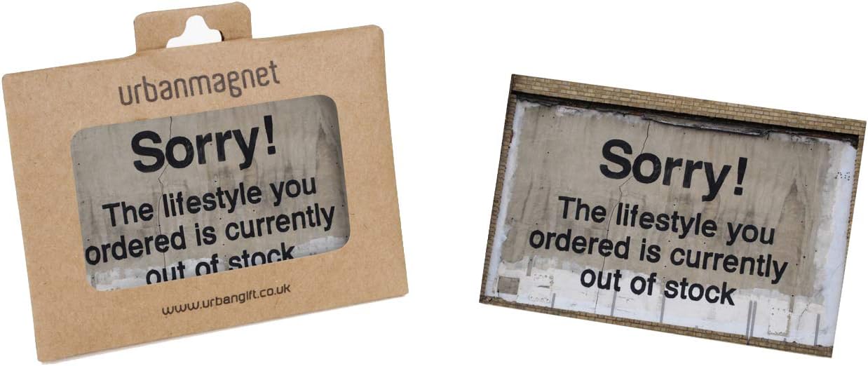 Banksy Sorry! The lifestyle you ordered is currently out of stock Photo Fridge Magnet