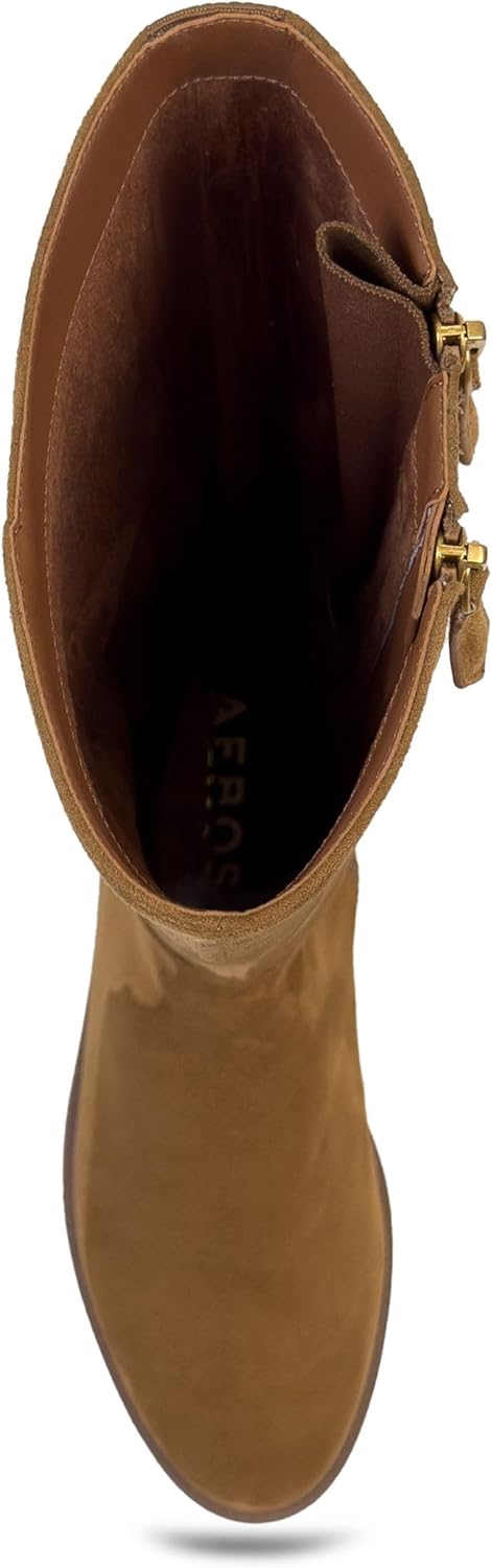 Aerosoles Women's PRUE Knee High Boot, Tobacco Faux Suede/Faux Shearling, 7M - Image 5