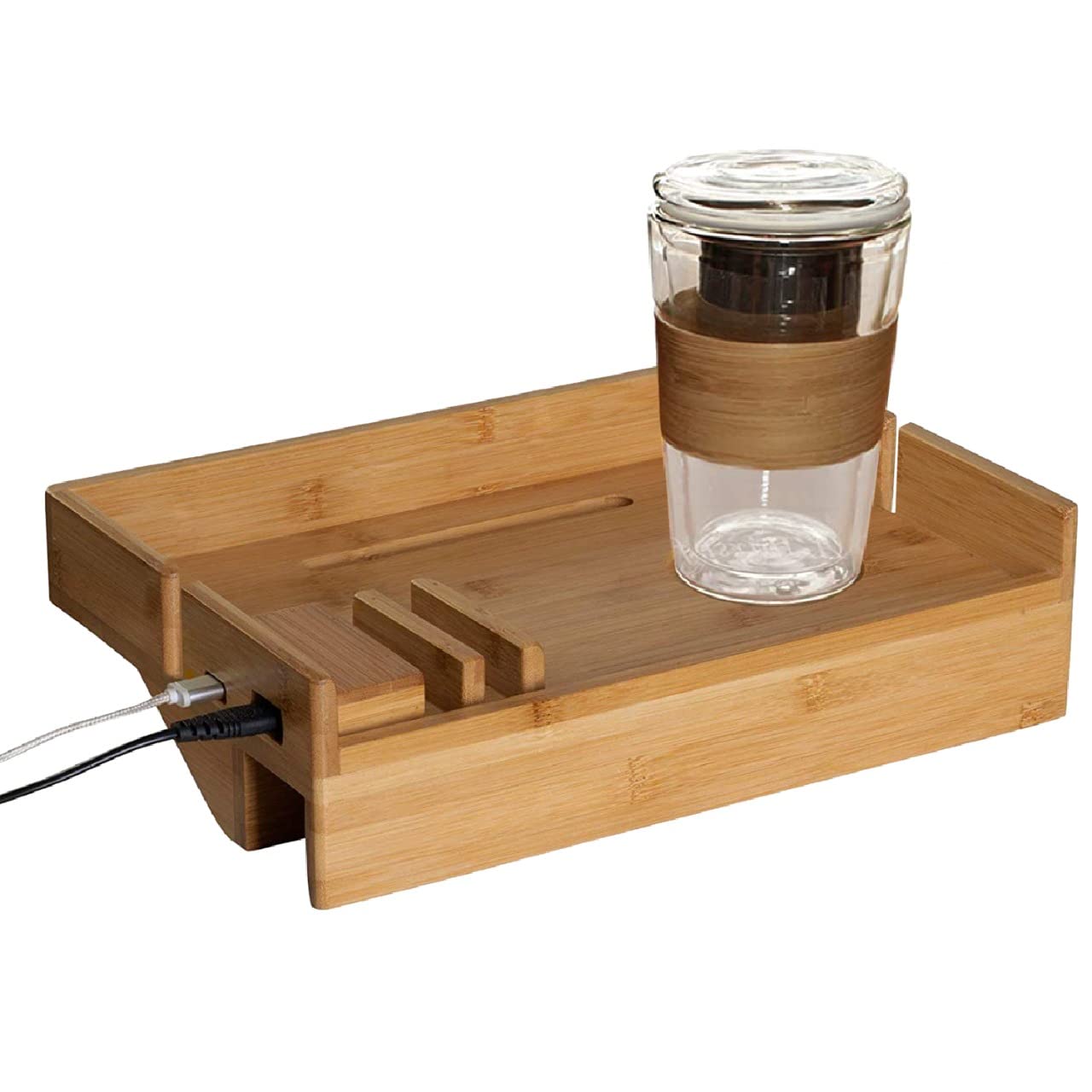 Buy House Ur Home Bamboo Bedside Shelf for Bed, Dorm Bed Shelf fits a