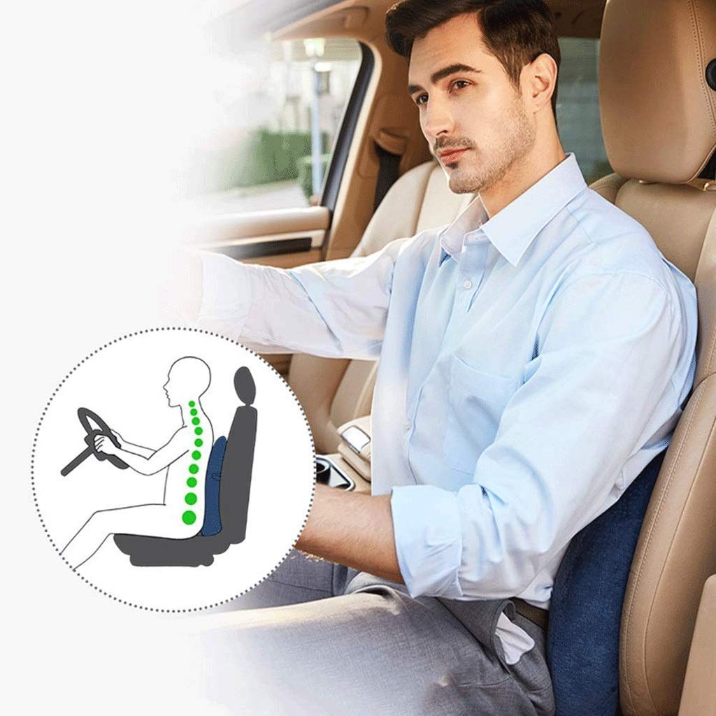 Lumbar de la Almohadilla del Amortiguador del Asiento de Coche-Lumbar de la Almohadilla Lumbar Trasero de la Silla de Oficina del Amortiguador de la Cintura de Memoria Soporte Lumbar Almohada