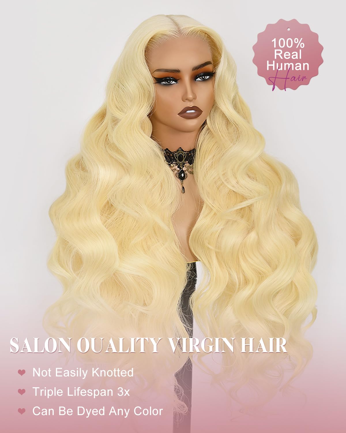 Alididi 613 Lace Front Wig Human Hair 13x5 Blonde Body Wave Transparent Lace Frontal Wigs Human Hair Pre Plucked With Baby Hair 180% Density Blonde Glueless Wigs Human Hair 28 Inch