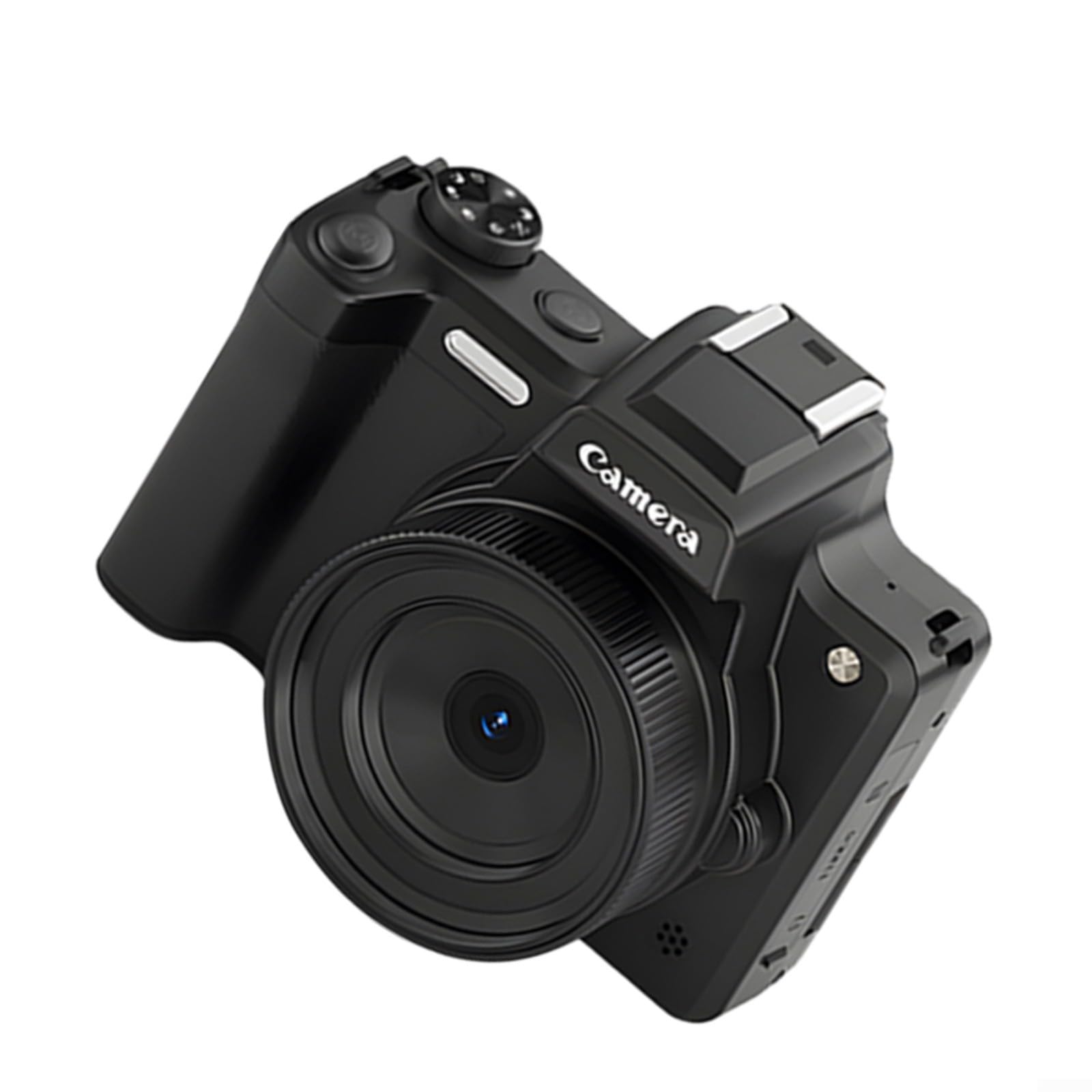 Cámara digital 4K 68MP Vlogging y fotografía, pantalla abatible de zoom 28X WiFi, compatible con micrófono externo (DC101 negro)