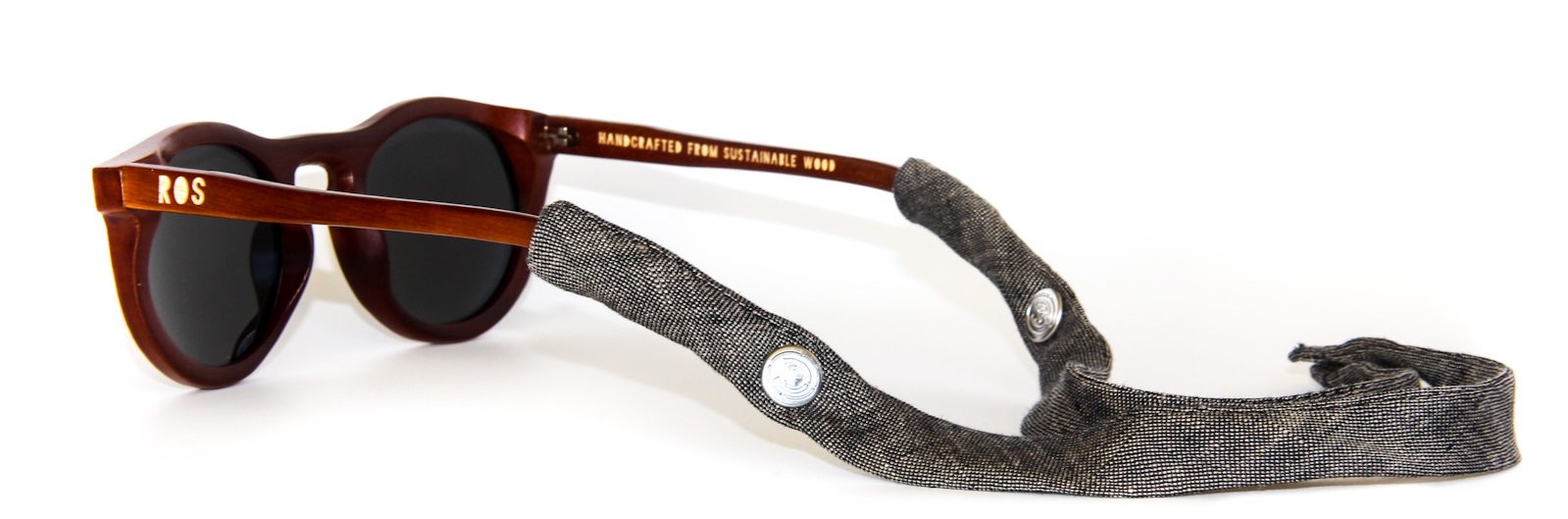 Sunglasses Straps Charcoal Linen