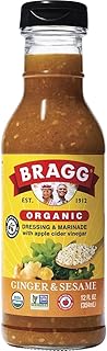 Bragg Organic Ginger and Sesame Salad Dressing and Marinade - 12 fl oz - Gluten-Free Dressing with Bragg Apple Cider Vinegar