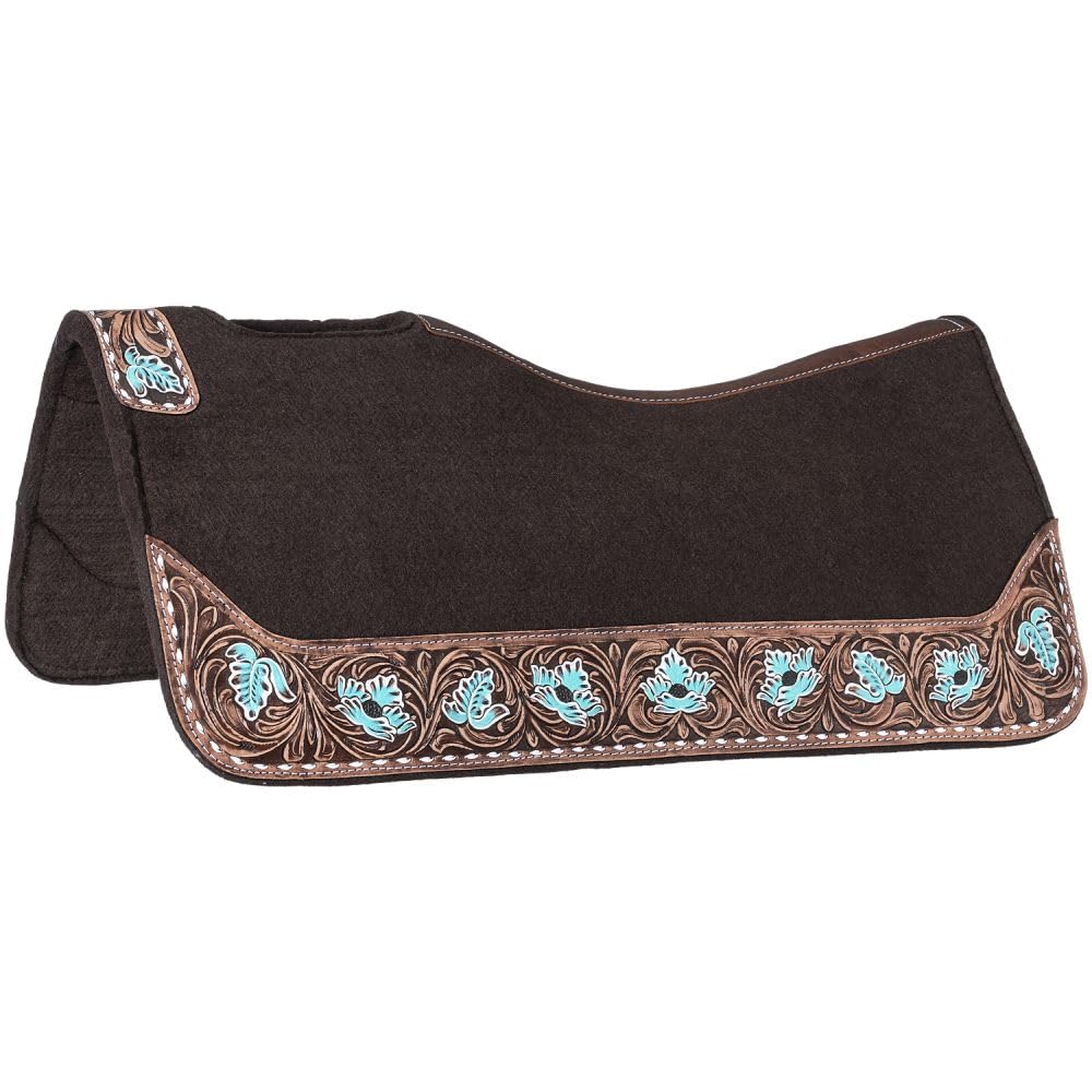 Tough 1 Tapis de selle en feutre à motif floral Tough 1 Tapis de selle en feutre à motif floral