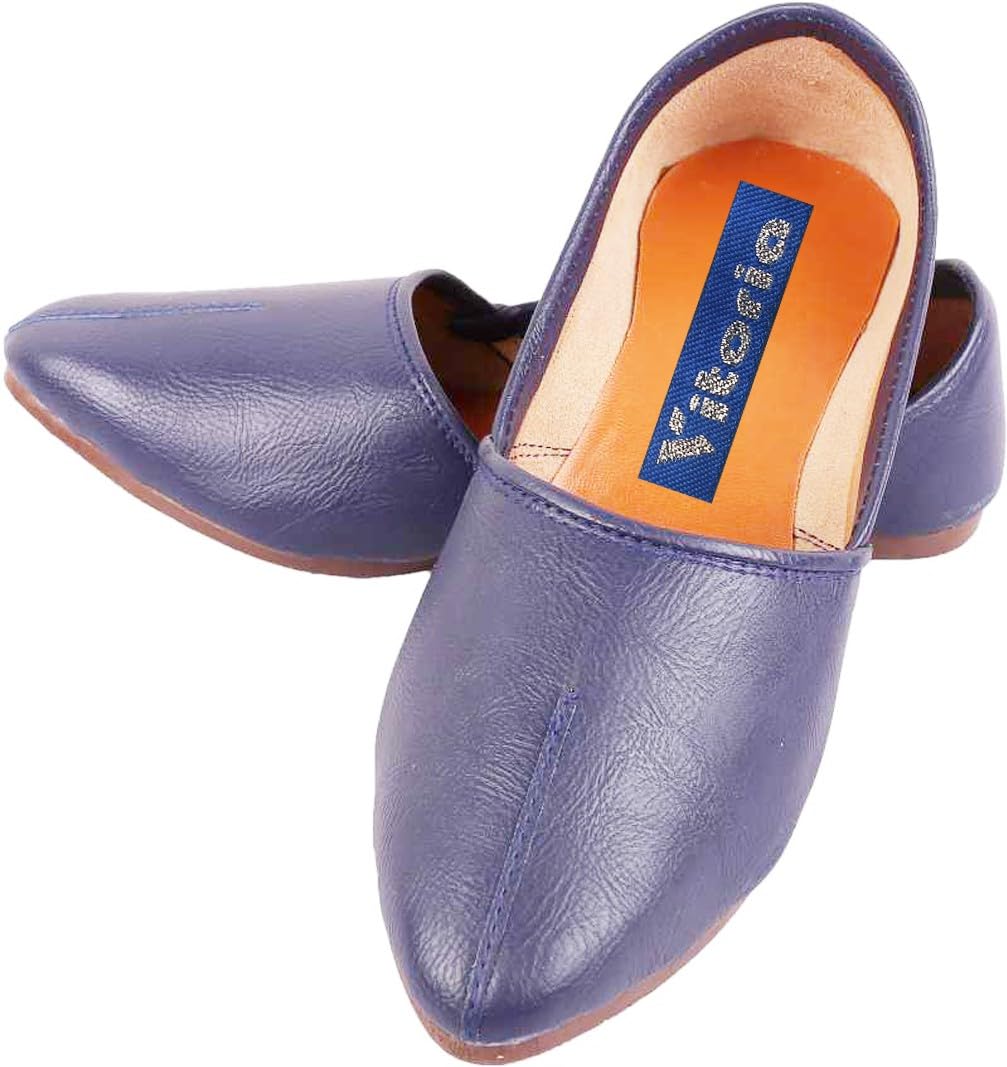 Mojaris for Men | Shoes for Men with PU Sole | Comfortable & Lightweight |Durable & Trendy Design, GP_VTR_6001JalsaBlu_P-image-1