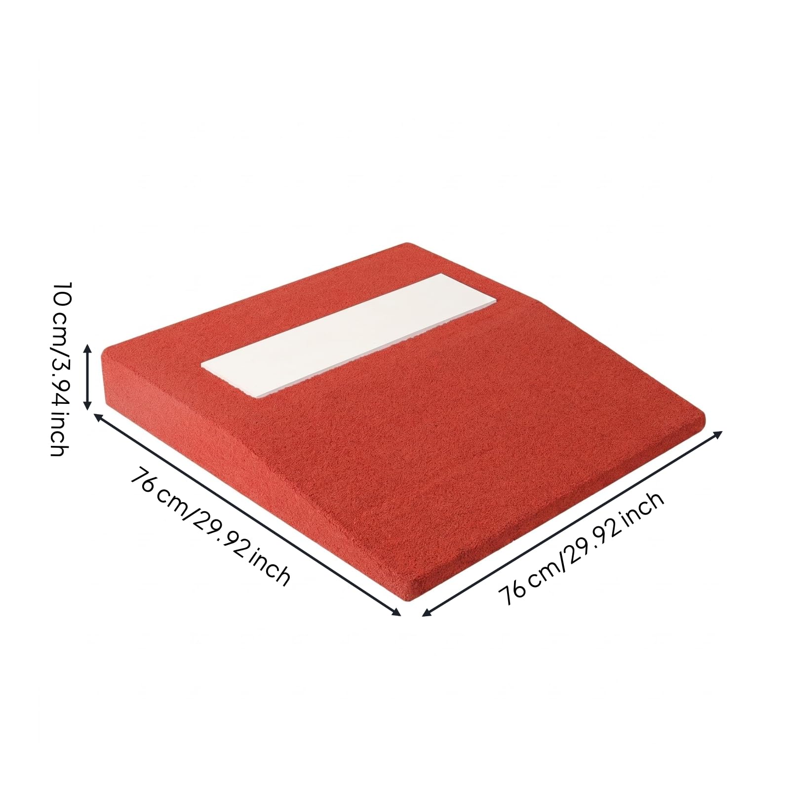 Baseball Tappetino da Lancio Mound Portatile Piattaforma Allenamento con Superficie Antiscivolo Inserto Rettangolare Visibile con Maniglia Adatto per Tecnici Preparatori