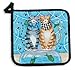 Kay Dee Designs Cotton Potholder, 8-Inch by 8-Inch, Meow