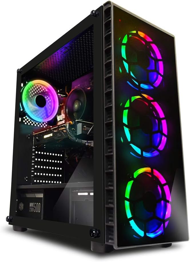 ADMI Gaming PC: I7-9700F Eight Core, Nvidia RTX 2060 6GB, 16GB 2400MHz, 480GB SSD, RGB Case, 550W PSU, 300MBps WiFi, Windows 10