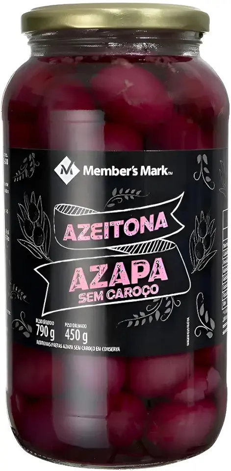 Azeitonas Pretas Azapa Sem Caroço Premium 450g