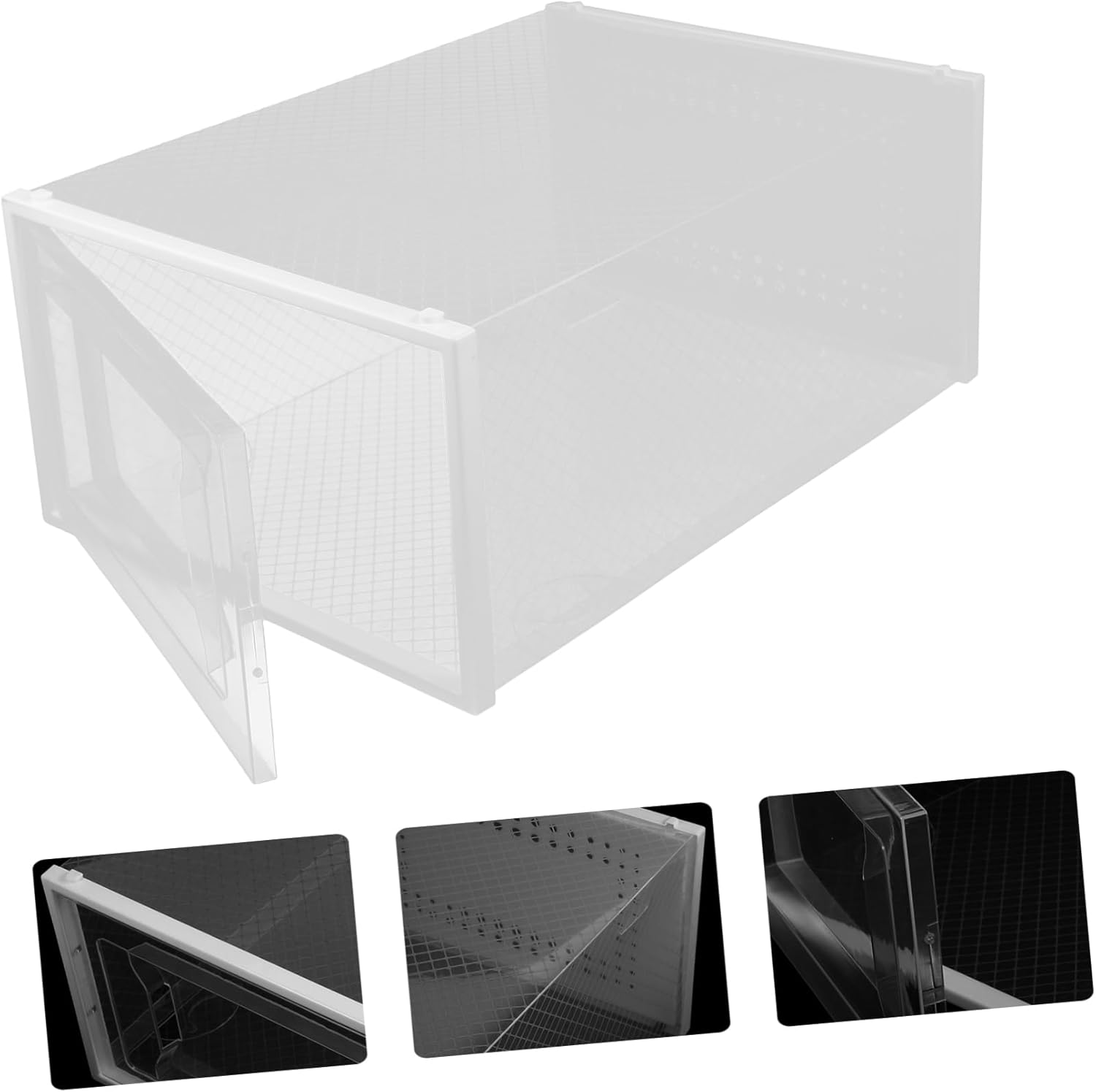 6pcs Stackable Shoe Boxes Storage Containers for Shoes Organizer Drawer Style