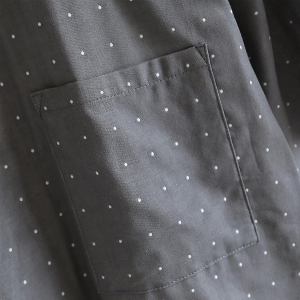 FANCYPUMPKIN Bata de estilo japonés para hombre, kimono [traje de pijama de algodón]