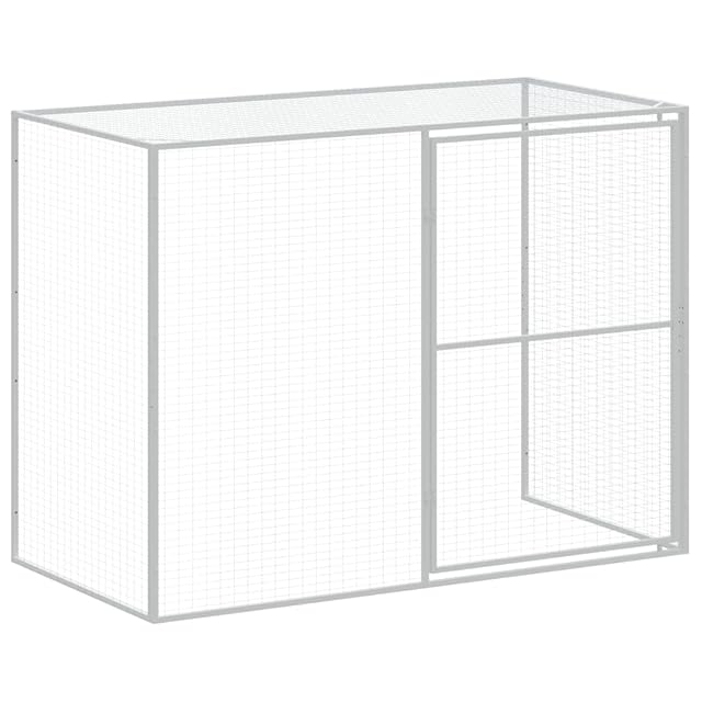 Foto 7 de 7 de vidaXL Caseta Perros Corral Acero galvanizado Gris Claro 214x253x181cm