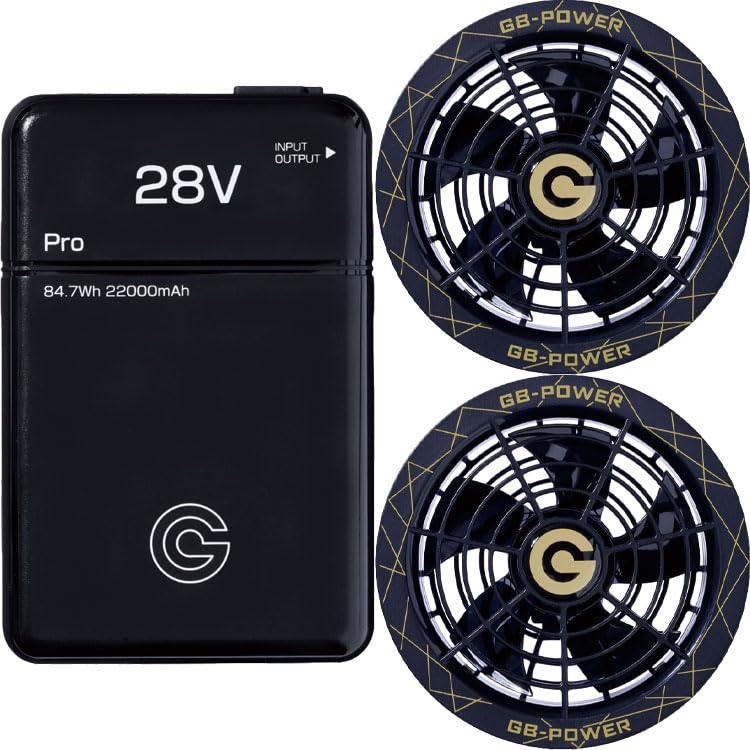 バッテリー ファン セット28V GB-POWER長信ジャパンGB428GF1 長信ジャパン GF1-GB428PD-SET ファン・バッテリーセット｜空調