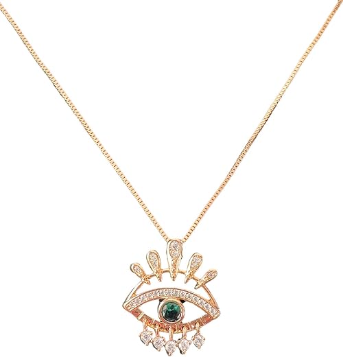 PRIVAA Noorii 18K Gold Plated Anti Tarnish Pendant Necklace For Women
