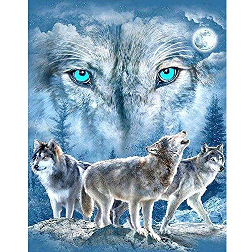 Diamond Painting Loup Mâle 5D 70x120cm | Idée Cadeau Idéale pour Adulte et Enfant