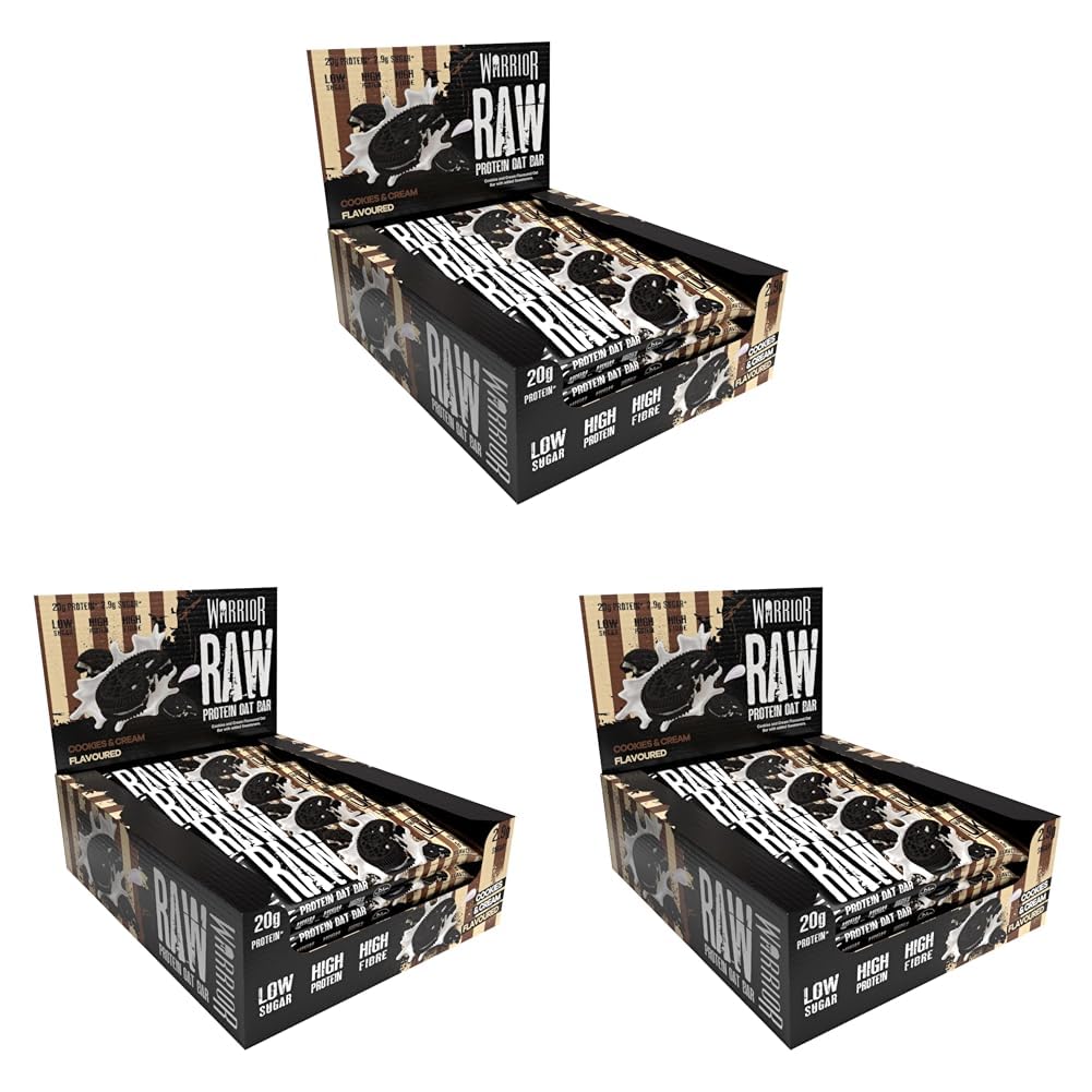 Warrior RAW Protein Bars 12 x 75g – 20g High Protein Bar, Low Sugar High Fibre Oat Protein Flapjack – Protein Snacks, Meal Replacement Bars (Chocolate Brownie) — view 32