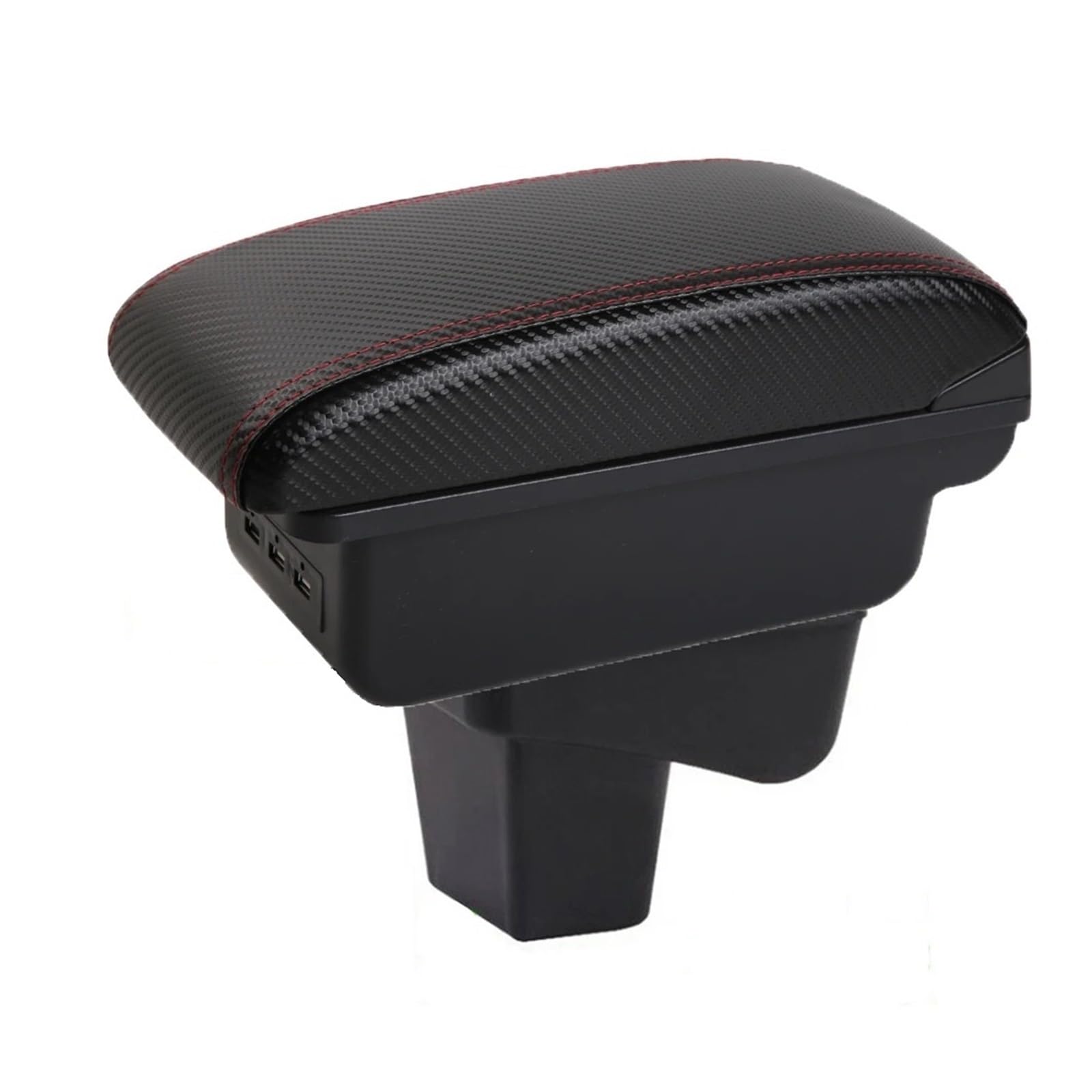 UMDJJU For Grand For Vitara Central Car Armrest Storage Box Elbow Support For Drivers And Passengers Car Centre Console Armrest Box(A-3USB-Red Line)