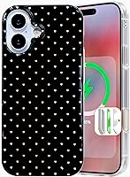Vista 17 de I-MGAE-IN-AR Compact Case for for iPhone 16 Case Cute Heart Polka Design, Camera Control, Compatible with MagSafe, Shockproof Military-Grade