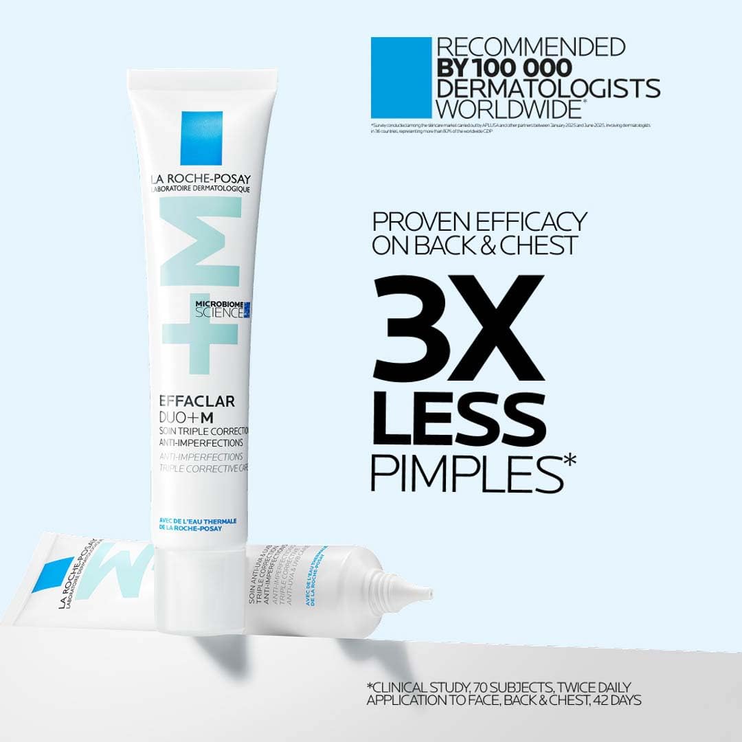 La Roche-Posay Effaclar Duo+ M Anti-Imperfection Moisturiser 40ml – Corrective Face Cream with Niacinamide for Oily & Blemish-Prone Skin, Targets Look of Blemishes, Marks & Visible Pores