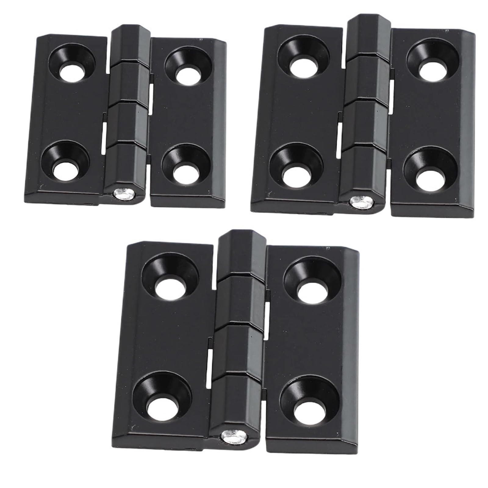 Kdhcvkz 60X60 Black 5Pcs Door Metal Hinges Cabinet Door Hinge Aluminium(60X60 Black)