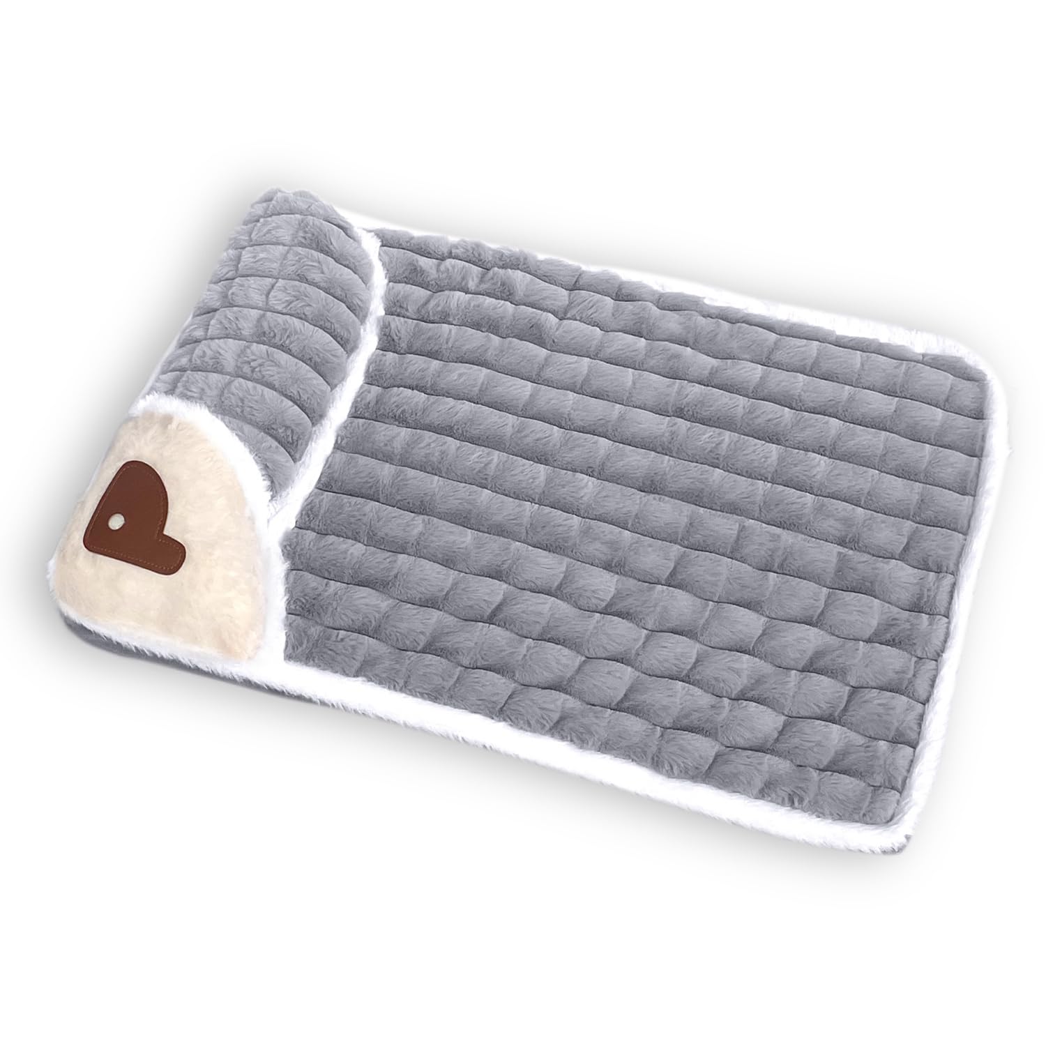 Generisch Orthopädisches Hundekissen für Kleine & Mittelgroße Hunde - Waschbar, rutschfest mit Hohem Rand - Abnehmbarer Bezug (Braun, S: 50×35 cm)