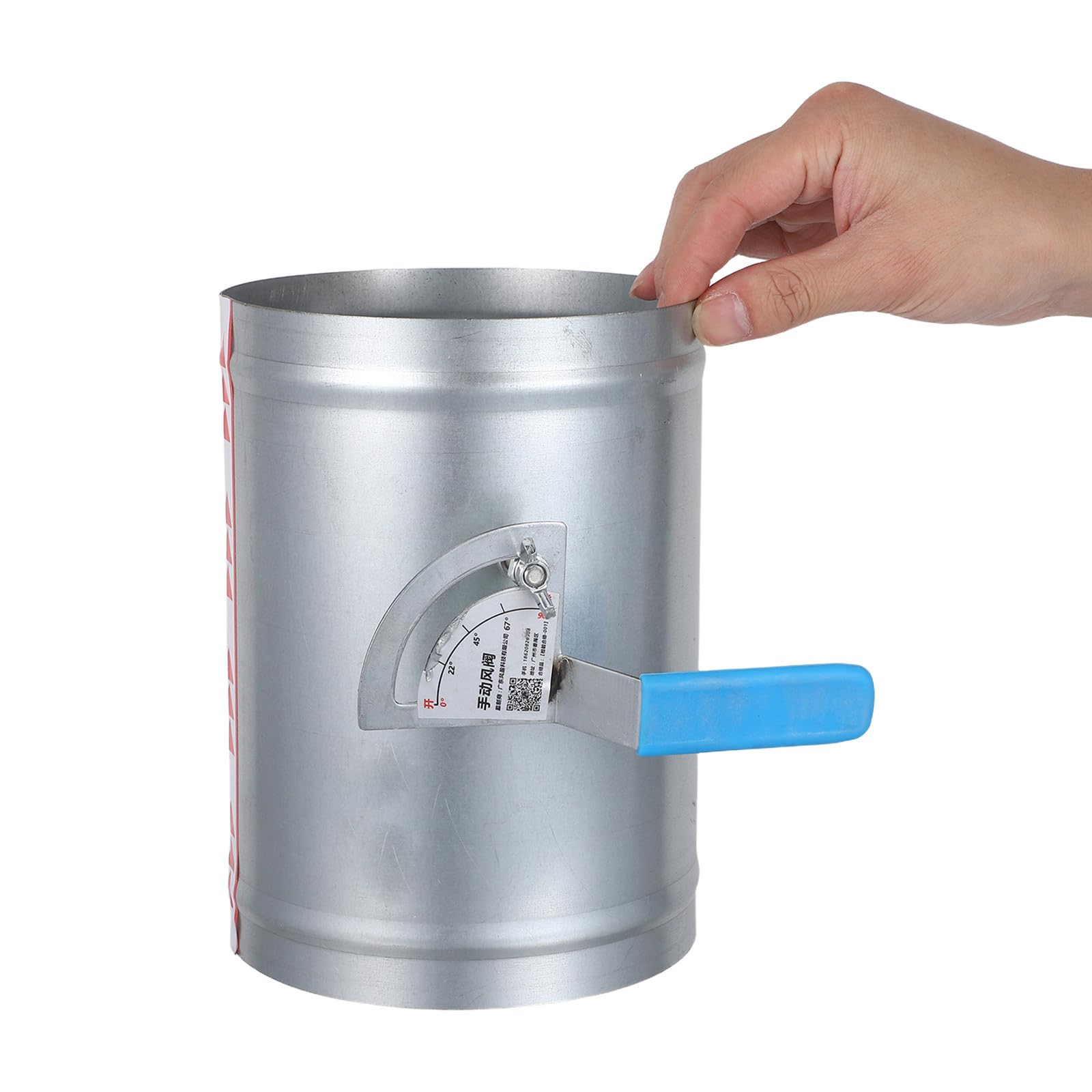 Artibetter Valvola Manuale per Regolazione Flusso in Acciaio Inossidabile per Stufa e Condotto, Compatibile Hvac, Facile Installazione