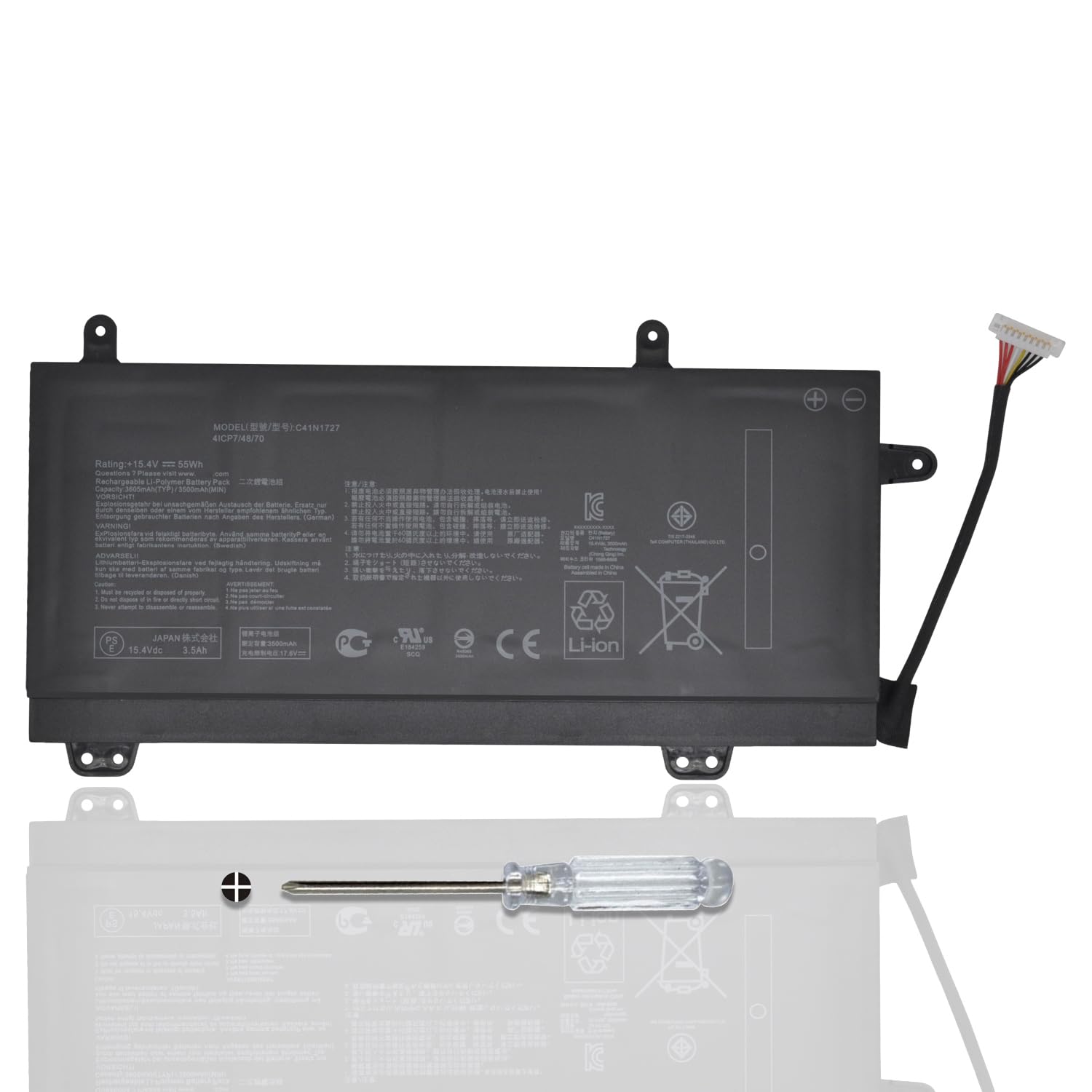 ASUSグラボ搭載i7ゲーミングPCメモリ20GB新品SSD1TBバッテリー新品 Amazon.com: CQCEO C41N1727 Laptop Battery for Asus Zephyrus GM501