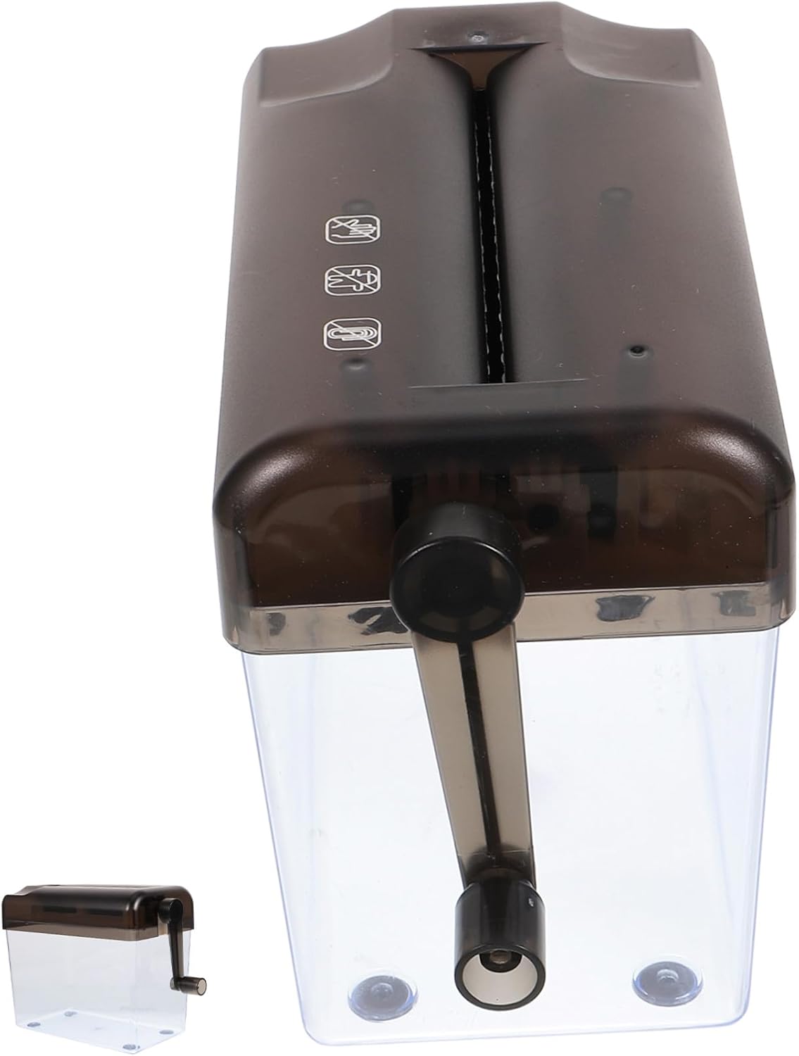 Manual Office Shredder Small Portable Hand Crank Paper Cutter for Home School Business Use No Electricity Needed Securely Shreds Documents Receipts Bills Envelopes Enhances Privacy