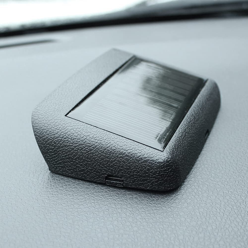 Orologio LCD per auto alimentato a energia solare - Display della temperatura sul cruscotto dell'auto
