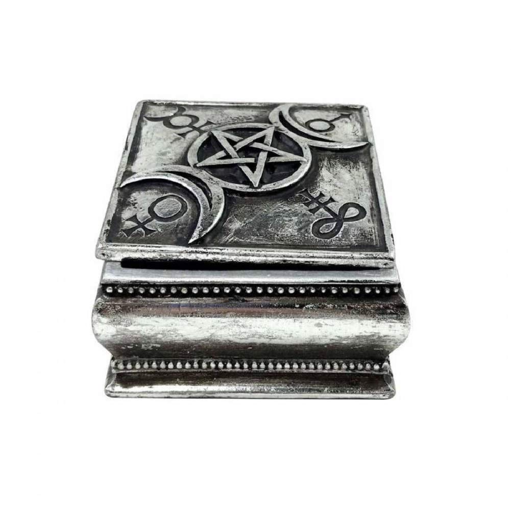 Alchemy Triple Moon Spell Box - Trinket Box/Pot