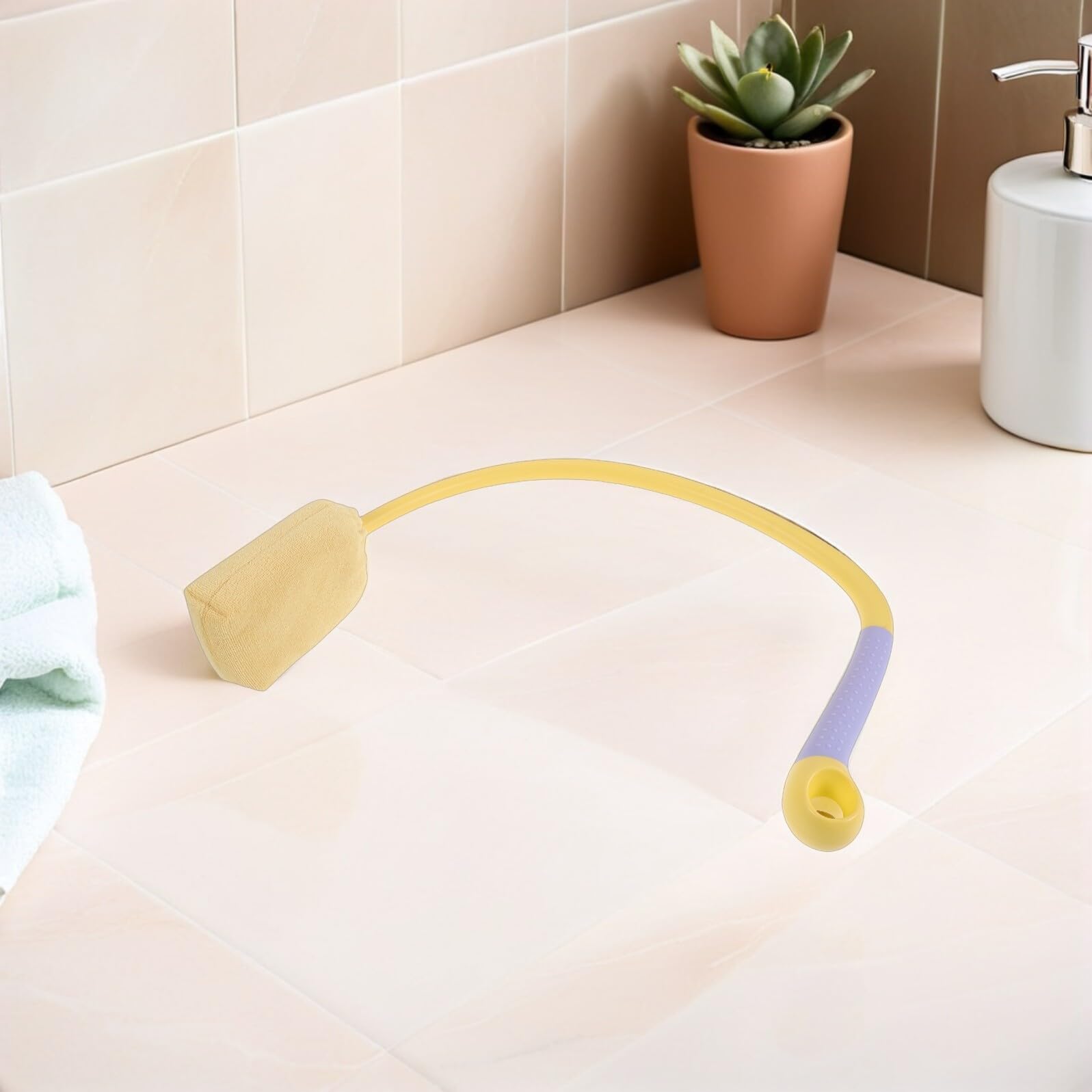 Cepillo de Baño Espalda, Exfoliante Corporal Amarillo