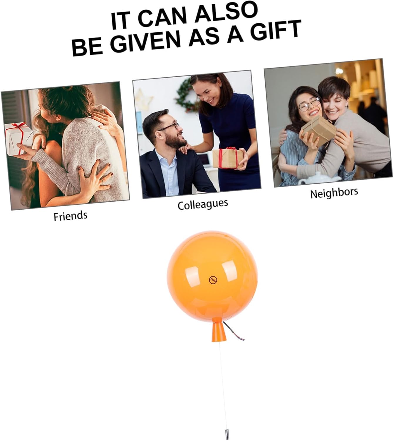 TEHAUX Mini Wall Lamp Creative Wall Light Balloon Design Night Lamp for Boys and Girls Bedroom Home Decor Easy to Install