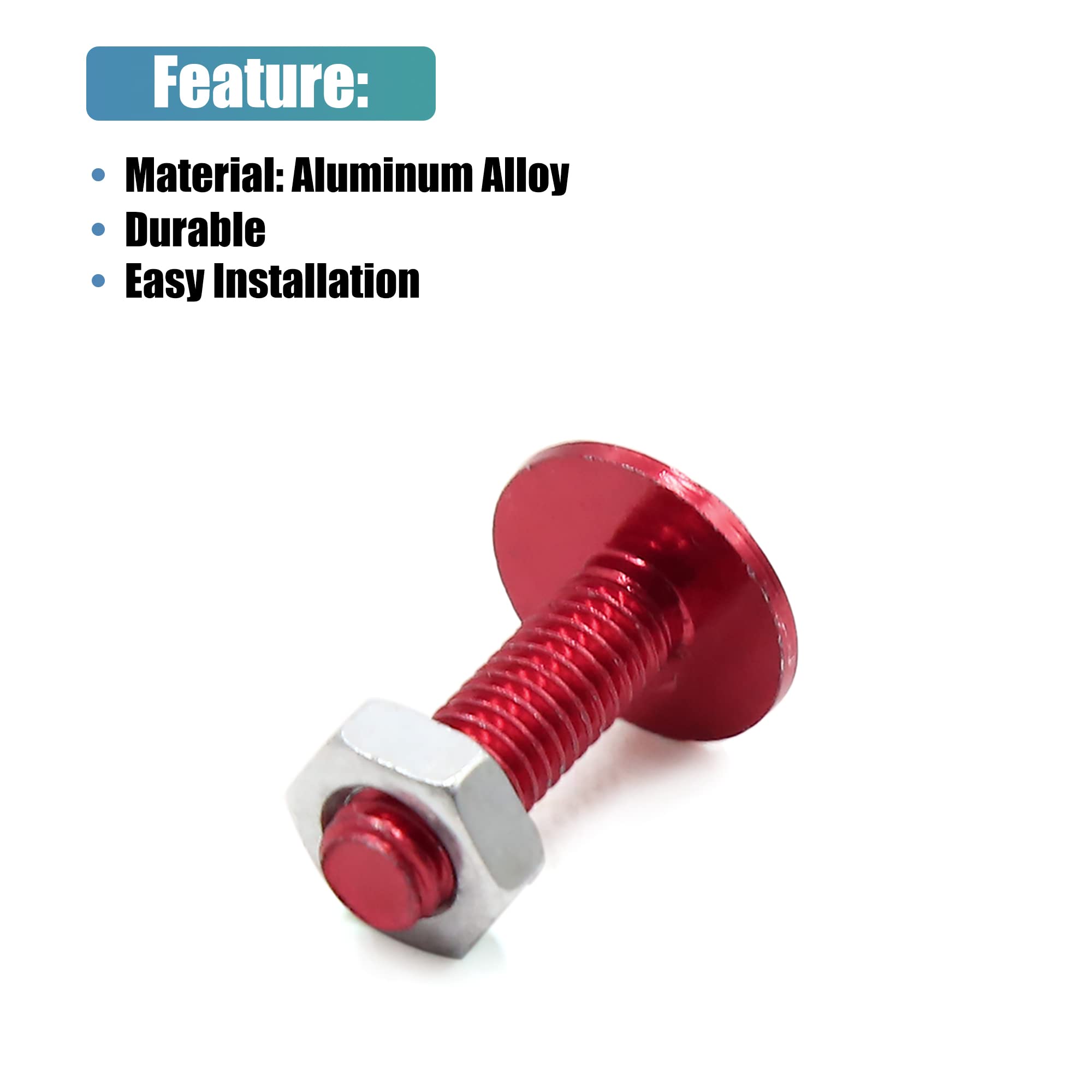 20 Viti M6 X 20mm Blu Per Moto E Auto - Lega Alluminio, Testa Esagonale, Universali 1996-2023 - Foto 12