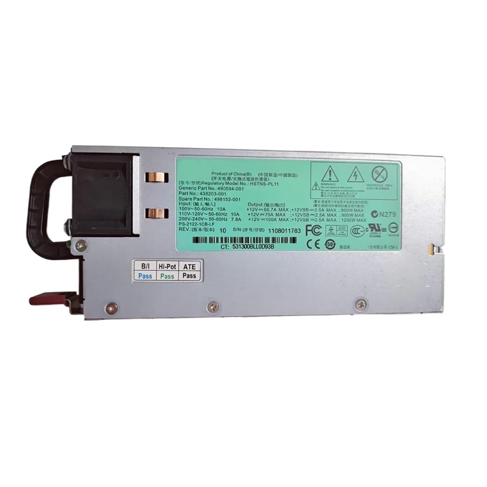 CJKXPZMH 1200W server power supply HSTNS-PL11 490594-001 498152-001