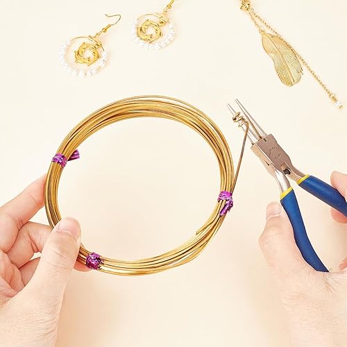 Miniatura 9 de BENECREAT Alambre de cobre plano de 39 pies, alambre de cobre plano de 0.039 in de ancho, alambre de cobre plano para revestimiento de joyas de