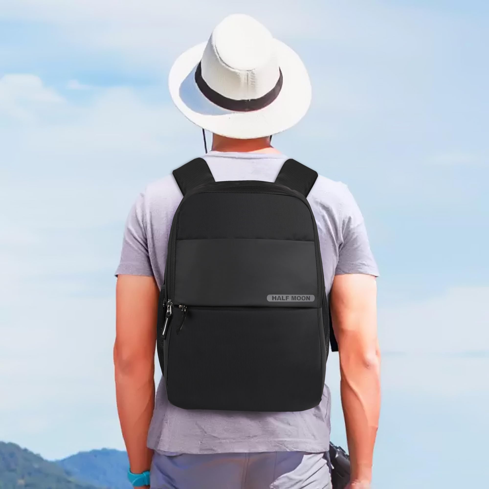 Half Moon Valex Unisex School Laptop Backpack Inch College Backpack,  Office Backpack for Men and Women, School Backpacks for Boys Girls with