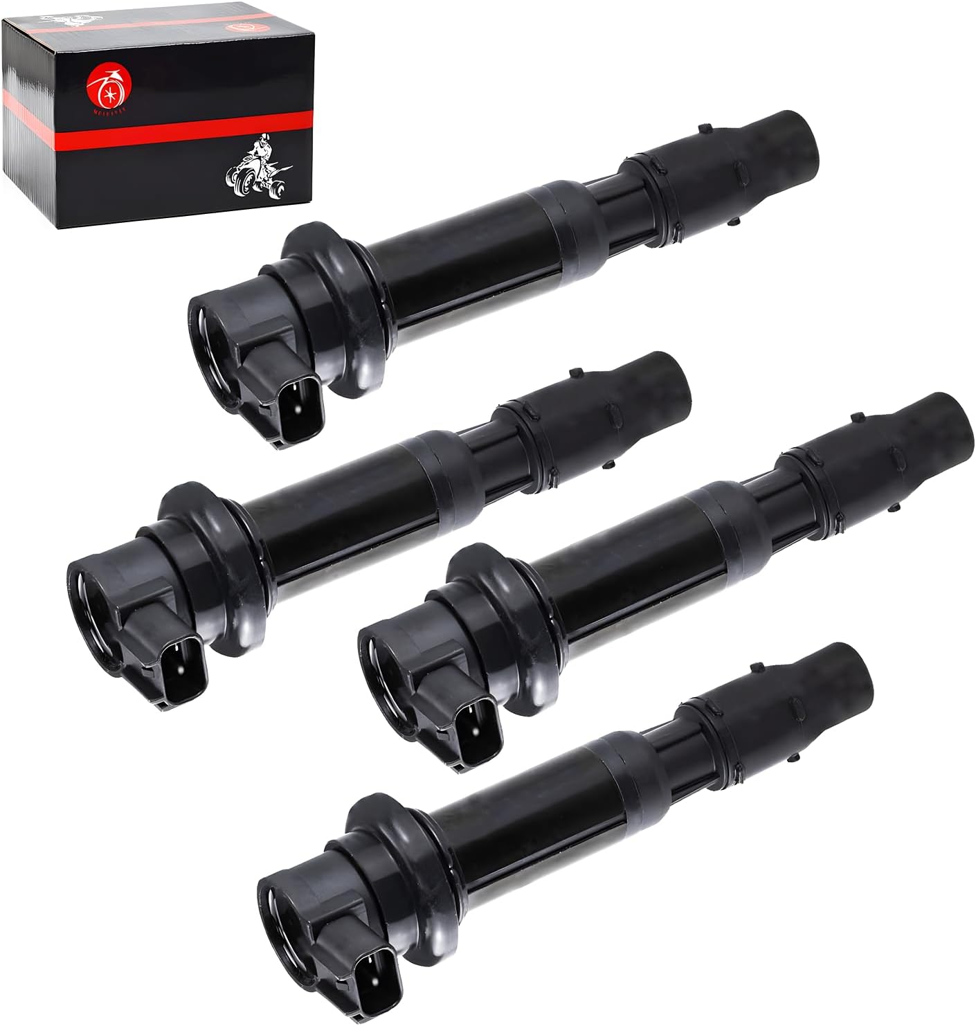 4pcs Ignition Coils For Kawasaki Ninja ZX-6R 2000-2002 Ninja ZX600 ZZR600 2005-2008 For Triumph Tiger 800 XCA/XR/XRT, Triumph 1200 Tiger, Street Triple 675 2012-2017 F6T553