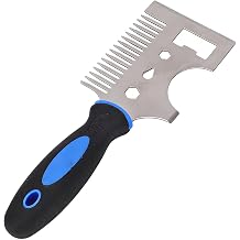 Paint Scraper Tool Stainless Steel Brush Roller Cleaner with Flat Toothed Surface Mirror Polish Ergonomic Grip for Removing Caulk Putty Glue During Drywall Repair