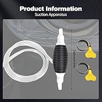 Vista 7 de Bomba de sifón líquido multifuncional, extractor de líquidos manual de gran diámetro para gasolina, aceite de motor, combustible, diésel, agua, Con