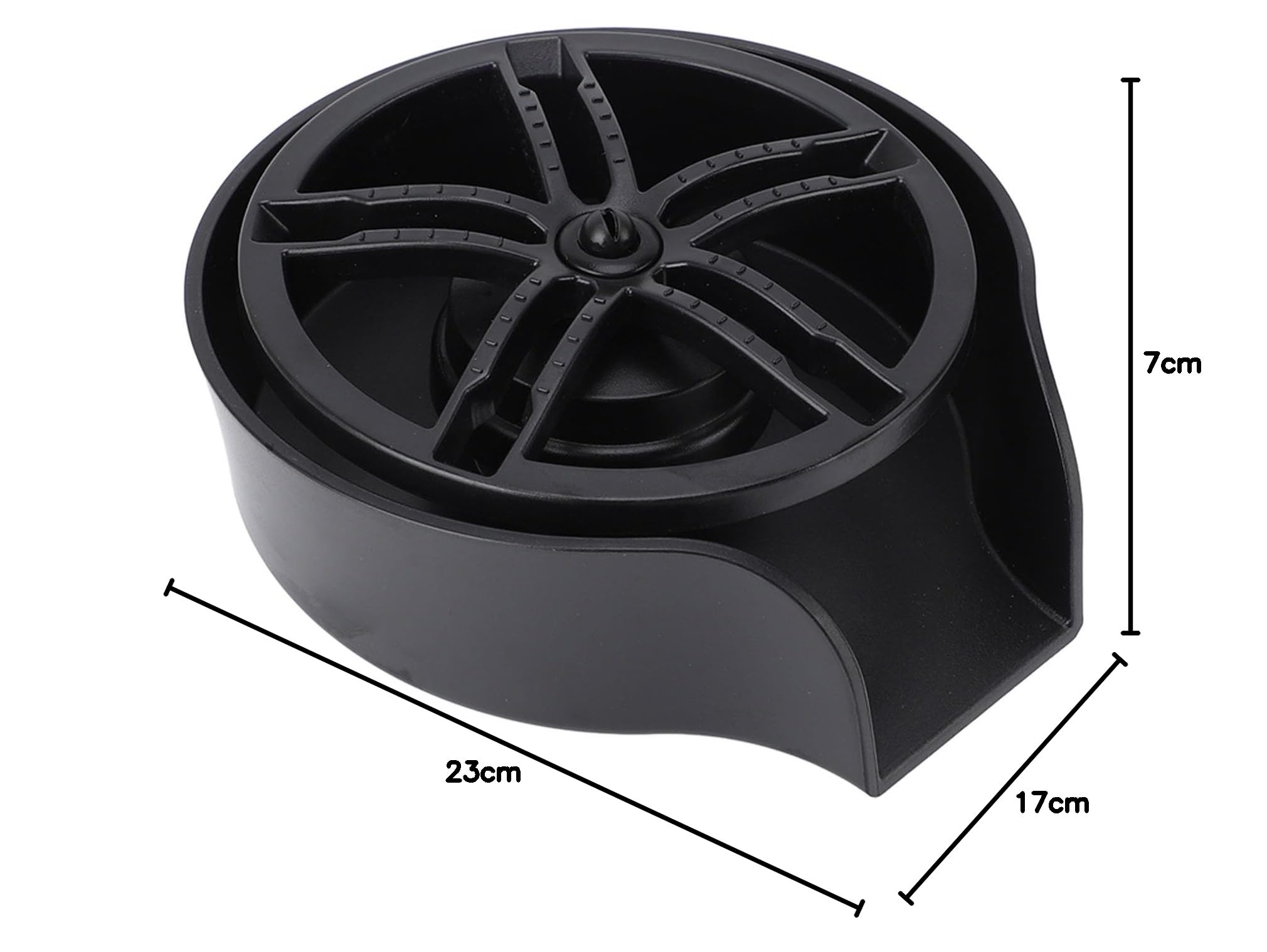 TOPINCN Enjuagador de Vidrio de Metal Profesional, Potente Lavavasos para Fregaderos de Cocina, Enjuagador de Vidrio Antioxidante para Bares y Cafeterías, Acero Inoxidable (BLACK)