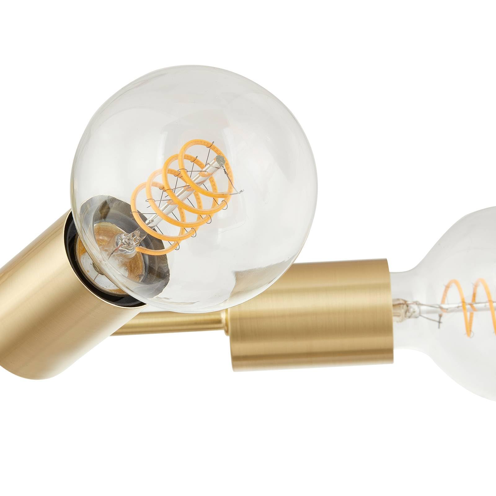 Lindby lámpara de techo en oro, plafón | lámpara de salón, e27, 6 bombillas, moderno para comedor, pasillo, dormitorio, sala de estar, salón