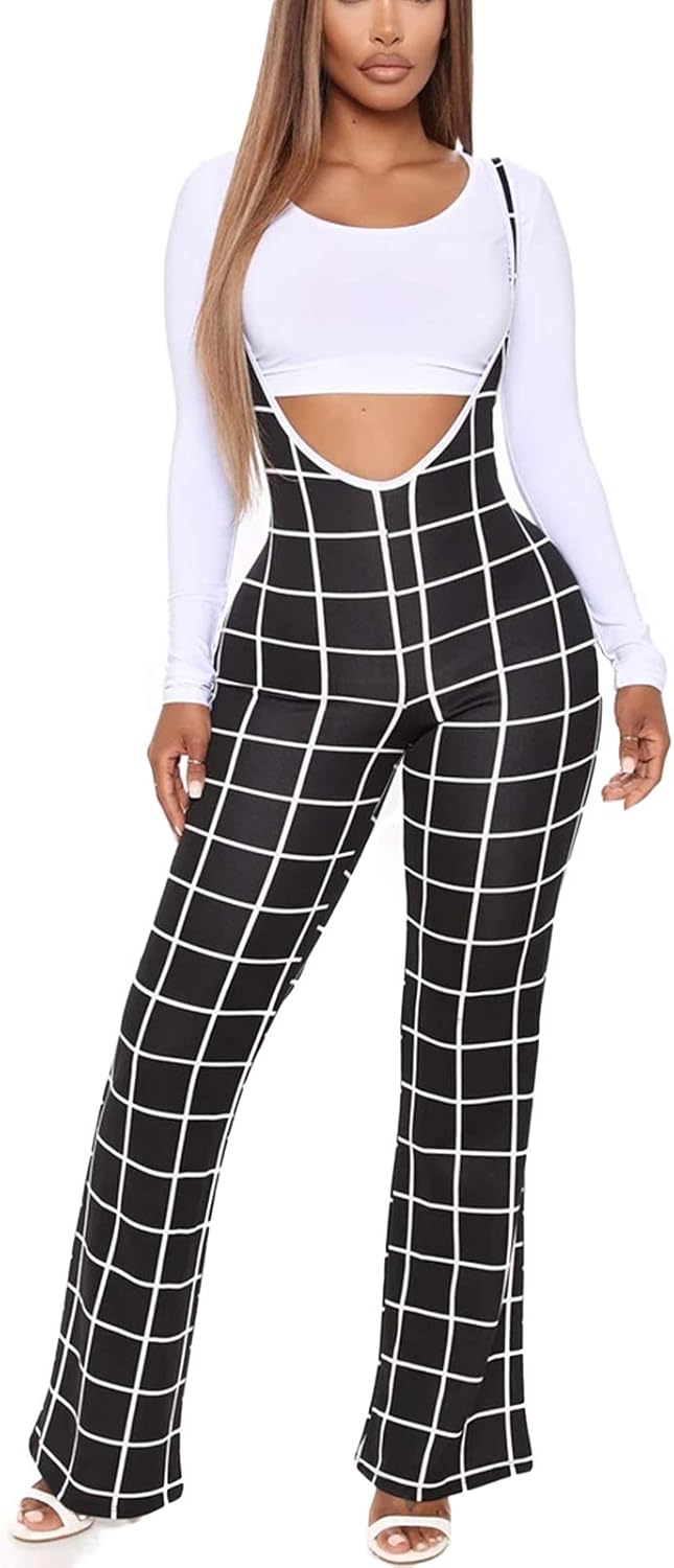 plaid pants with suspenders